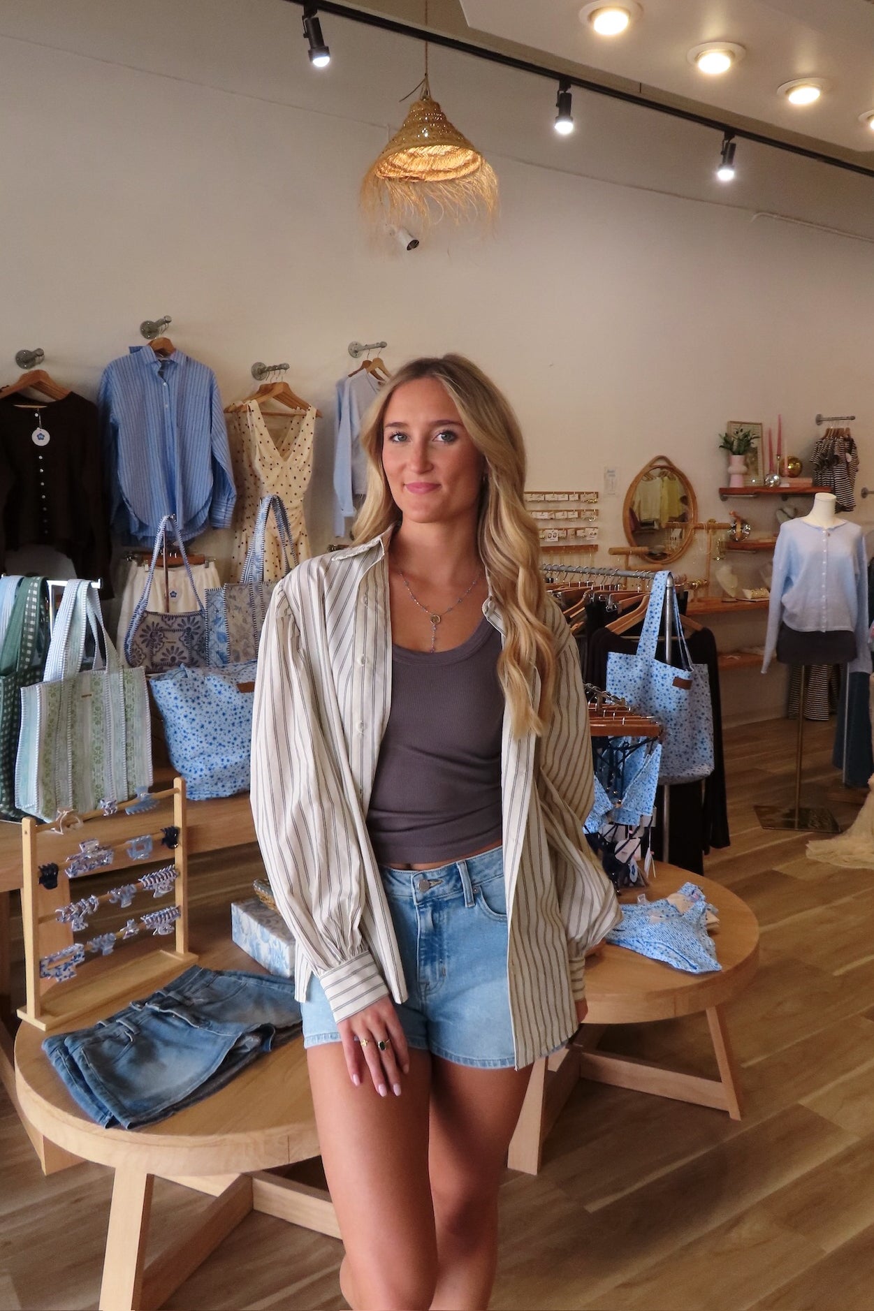 Pixelated Boutique, Women's Clothing, Online Shopping for Women, Fashion Trends 2026, Outfit Inspo, Virginia beach clothing stores, clothing stores in Virginia Beach, fashion outfits, fashion Inspo, women’s outfit 2026, outfit ideas, fashion, spring aesthetic, women’s spring outfit, spring style, spring break, button down shirt, chic style, wardrobe staple, stripes