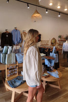 Pixelated Boutique, Women's Clothing, Online Shopping for Women, Fashion Trends 2026, Outfit Inspo, Virginia beach clothing stores, clothing stores in Virginia Beach, fashion outfits, fashion Inspo, women’s outfit 2026, outfit ideas, fashion, spring aesthetic, women’s spring outfit, spring style, spring break, button down shirt, chic style, wardrobe staple, stripes