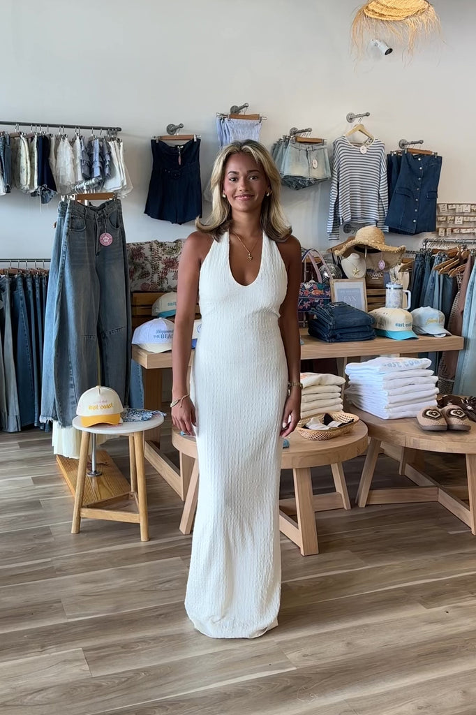 Maxi Dress, Cream Dress, Fall Dress, Pixelated Boutique, Women's Clothing, Women's Jewelry and Gifts, Online Shopping for Women, Virginia Beach Clothing Stores, Aesthetic, East Coast Fashion Styles, Women's Clothing, Fall Fashion, Fall Outfit Ideas, Fall Fashion Inspiration, Womens Style, Outfit Inspo, Back to School Styles, OOTD