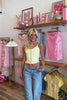 Pixelated Boutique, Women's Clothing, Women's Jewelry and Gifts, Online Shopping for Women, Virginia Beach Clothing Stores, Clothing Stores in Virginia Beach, Aesthetic Fashion Trends, East Coast Fashion Styles, Sustainable Women's Clothing, Unique Gift Ideas for Women, Womens Style, Outfit Inspo, Nautical Summer, Beach Girl, Summer Outfit, Summer Inspo, Summer Top, Corset Top, Lace Top, Butter Yellow Top 
