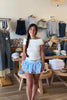 Blue Floral Skirt, Pixelated Boutique, Women's Clothing, Women's Jewelry and Gifts, Online Shopping for Women, Virginia Beach Clothing Stores, Aesthetic, East Coast Fashion Styles, Women's Clothing, Fall Fashion, Fall Outfit Ideas, Fall Fashion Inspiration, Womens Style, Outfit Inspo, Back to School Styles, ootd