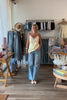 Blue, light wash jeans with mid-rise and wide leg, vintage fit denim jeans for summer, brunch outfit, Pixelated Boutique, Women's Clothing, Virginia Beach Clothing Stores, Clothing Stores in Virginia Beach, Virginia Beach Boutique, 757 Boutique, Online Shopping for Women,