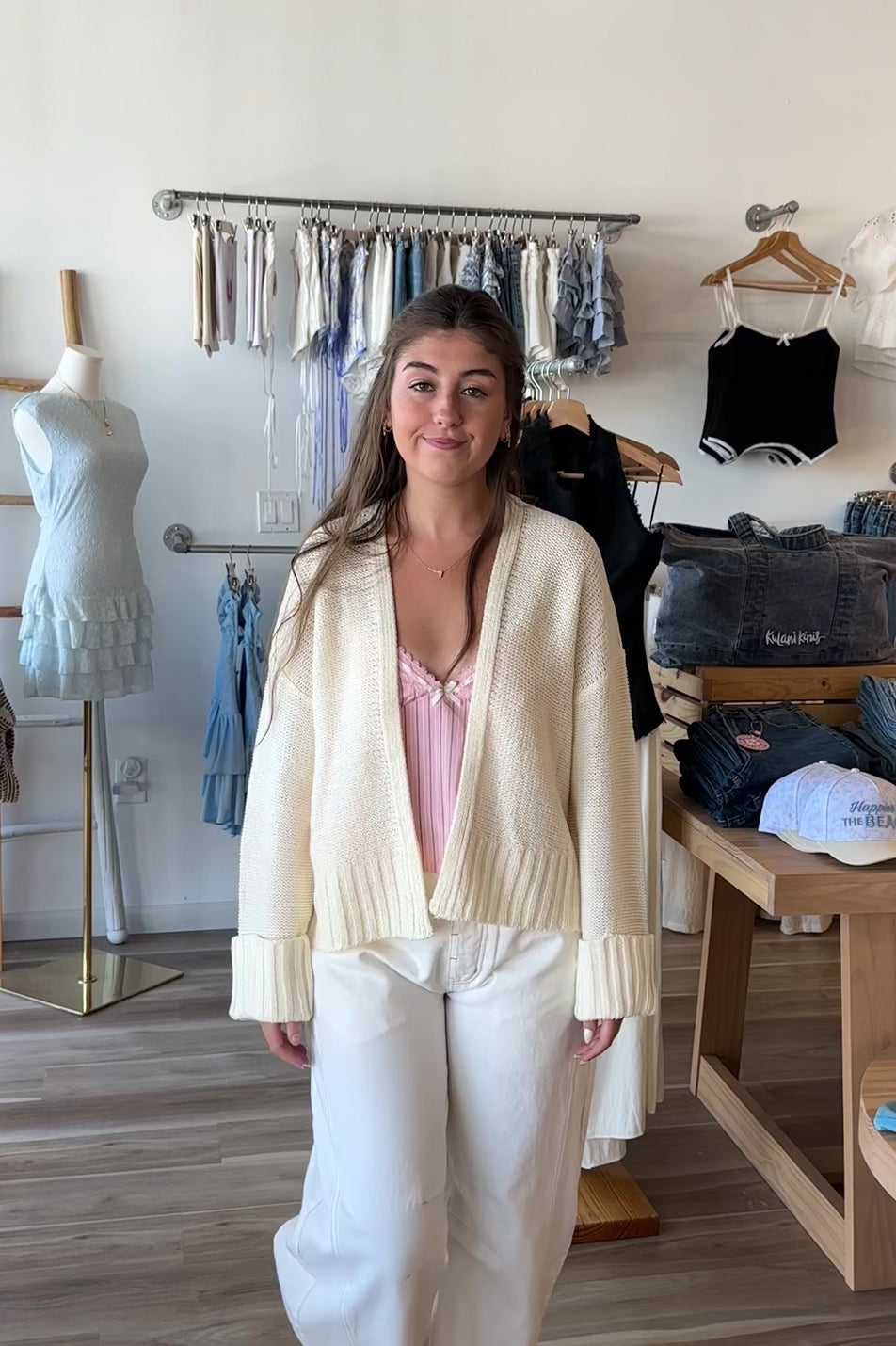 Cream Cardigan, Pixelated Boutique, Women's Clothing, Women's Jewelry and Gifts, Online Shopping for Women, Latest Fashion Trends 2025, Virginia Beach Clothing Stores, Clothing Stores in Virginia Beach, Aesthetic Fashion Trends, East Coast Fashion Styles, Sustainable Women's Clothing, Unique Gift Ideas for Women, Fall Fashion, Fall Outfit Ideas, Fall Fashion Inspiration, Womens Style, Outfit Inspo, Back to School Styles, Back to School Outfit