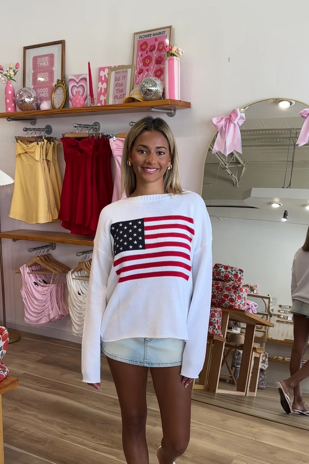 White American Flag Sweater, Pixelated Boutique, Women's Clothing, Women's Jewelry and Gifts, Online Shopping for Women, Latest Fashion Trends 2025, Virginia Beach Clothing Stores, Clothing Stores in Virginia Beach, Aesthetic Fashion Trends, East Coast Fashion Styles, Sustainable Women's Clothing, Unique Gift Ideas for Women, Fall Fashion, Fall Outfit Ideas, Fall Fashion Inspiration, Womens Style, Outfit Inspo, Back to School Styles, Back to School Outfit