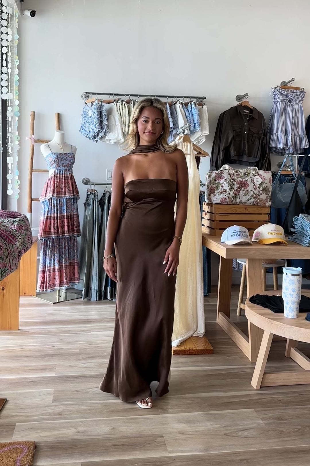 Pixelated Boutique, Women's Clothing, Women's Jewelry and Gifts, Online Shopping for Women, Latest Fashion Trends 2025, Virginia Beach Clothing Stores, Clothing Stores in Virginia Beach, Aesthetic Fashion Trends, East Coast Fashion Styles, Sustainable Women's Clothing, Unique Gift Ideas for Women, Fall Fashion, Fall Outfit Ideas, Fall Fashion Inspiration, Womens Style, Outfit Inspo, Back to School Styles, Wedding Guest Dress, Sorority Formal Dress, Brown Satin Maxi Dress