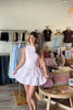 Purple, babydoll mini dress with boat neckline, lace bodice, drop waist, and tiered ruffle skirt
Pixelated Boutique, Women's Clothing, Online Shopping for Women, Fashion Trends 2026, Outfit Inspo, Virginia Beach Clothing Stores, 757 Boutique, fashion, summer aesthetic, women’s spring outfit, spring break, vacation style, vacation outfits, beach boutique, beach fashion, beach outfits, coastal aesthetic clothing, maxi dress, formal dress, wedding guest dress, summer date night look, graduation party dress