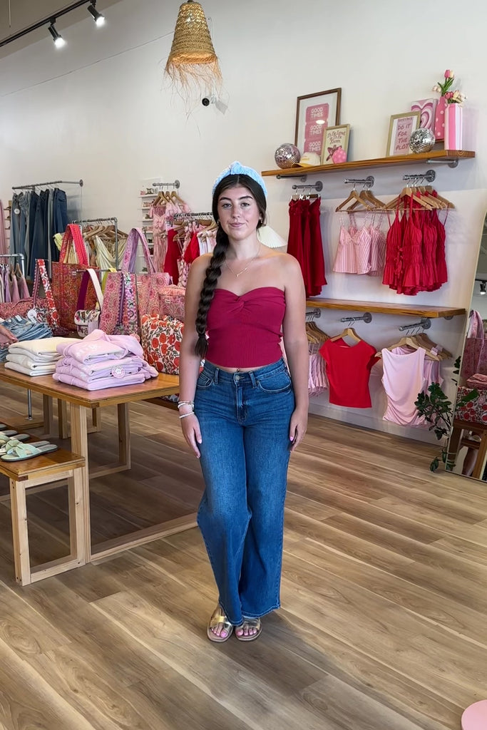 Red Tube Top, Fall Top, Neutrals Pixelated Boutique, Women's Clothing, Women's Jewelry and Gifts, Online Shopping for Women, Virginia Beach Clothing Stores, Aesthetic, East Coast Fashion Styles, Women's Clothing, Fall Fashion, Fall Outfit Ideas, Fall Fashion Inspiration, Womens Style, Outfit Inspo, Back to School Styles, OOTD