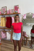 Red Short sleeve Top, Pixelated Boutique, Women's Clothing, Women's Jewelry and Gifts, Online Shopping for Women, Latest Fashion Trends 2025, Virginia Beach Clothing Stores, Clothing Stores in Virginia Beach, Aesthetic Fashion Trends, East Coast Fashion Styles, Sustainable Women's Clothing, Unique Gift Ideas for Women, Fall Fashion, Fall Outfit Ideas, Fall Fashion Inspiration, Womens Style, Outfit Inspo, Back to School Styles, Back to School Outfit