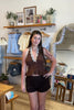 Brown, polka dot halter top with V neckline, front buttons, lace trim, smocked back, and peplum hem
757 Boutique, Online Shopping for Women, summer aesthetic, brunch outfit, vacation style, vacation outfits, beach boutique, beach fashion, beach outfits, women’s boutique clothing, boutique clothing for women, coastal cowgirl outfits, coastal aesthetic clothing, business casual, concert outfit, 2000s fashion, western outfits