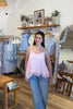 Pink, swing cami top with V neckline, asymmetric hem, ruffled chiffon layers, back tie, and adjustable straps
Pixelated Boutique, Women's Clothing, Virginia Beach Clothing Stores, Clothing Stores in Virginia Beach, Virginia Beach Boutique, 757 Boutique, Online Shopping for Women, summer aesthetic, brunch outfit, vacation style, vacation outfits, beach boutique, beach fashion, beach outfits