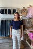 Blue, jersey top with asymmetric off shoulder neckline, ruched waist, and mid-length sleeves
Pixelated Boutique, Women's Clothing, Virginia Beach Clothing Stores, Clothing Stores in Virginia Beach, Virginia Beach Boutique, 757 Boutique, Online Shopping for Women, summer aesthetic, brunch outfit, vacation style, vacation outfits, beach boutique, beach fashion, beach outfits, women’s boutique clothing, boutique clothing for women, coastal cowgirl outfits, coastal aesthetic