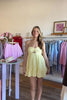 Butter yellow, yellow dress, strapless dress, mini dress, graduation dress, sorority dress, Pixelated Boutique, Women's Clothing, Women's Jewelry and Gifts, Online Shopping for Women, Spring trends 2025, Virginia Beach Clothing Stores,  Spring/Summer 2025, Clothing Stores in Virginia Beach, Aesthetic Fashion Trends, East Coast Fashion Styles, Spring break style, Fashion Trends, Sustainable Women's Clothing, Cozy styles, Unique Gift Ideas for Women
