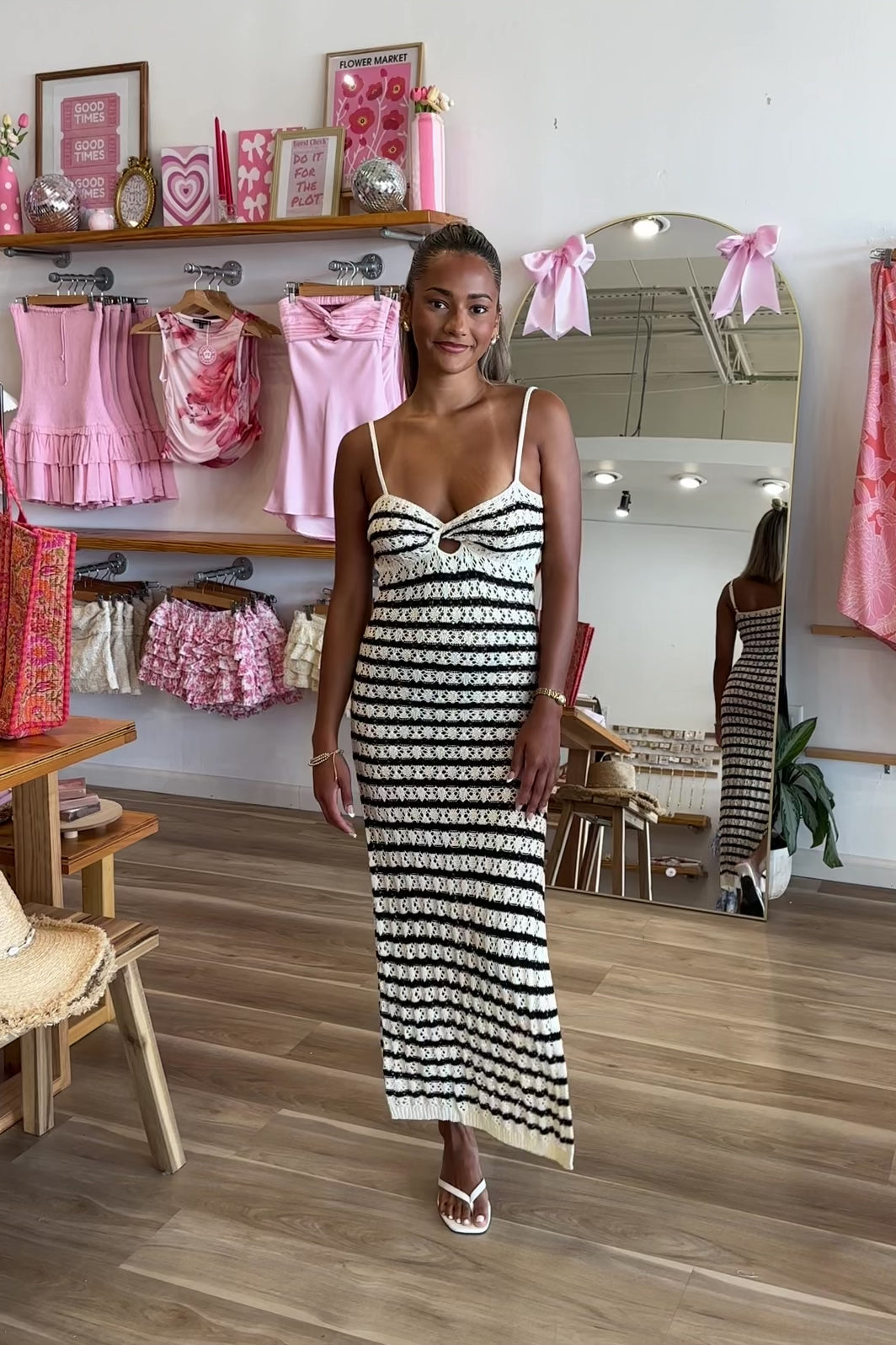 Pixelated Boutique, Women's Clothing, Women's Jewelry and Gifts, Online Shopping for Women, Virginia Beach Clothing Stores, Clothing Stores in Virginia Beach, Aesthetic Fashion Trends, East Coast Fashion Styles, Sustainable Women's Clothing, Unique Gift Ideas for Women, Womens Style, Outfit Inspo, Nautical Summer, Beach Girl, Summer Outfit, Summer Inspo, Maxi Dress, Elegance, Chic, Striped Crochet Dress