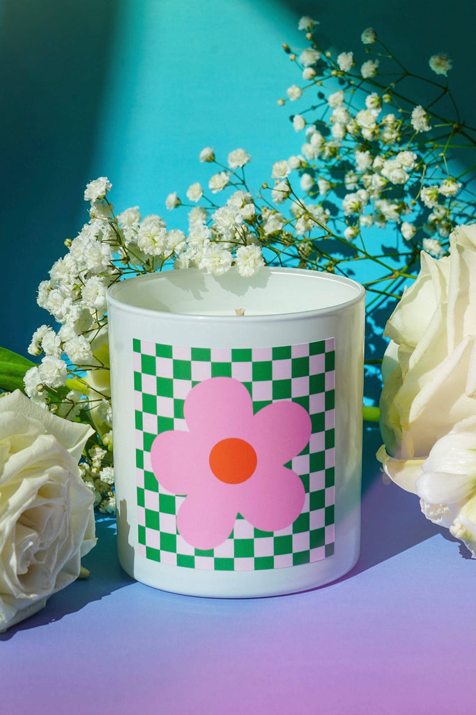Garden Party Soy Candle - Lifestyle - Pixelated Boutique, online shopping, virginia beach boutique, clothing store, boho, modern bohemian, cute aesthetic store
