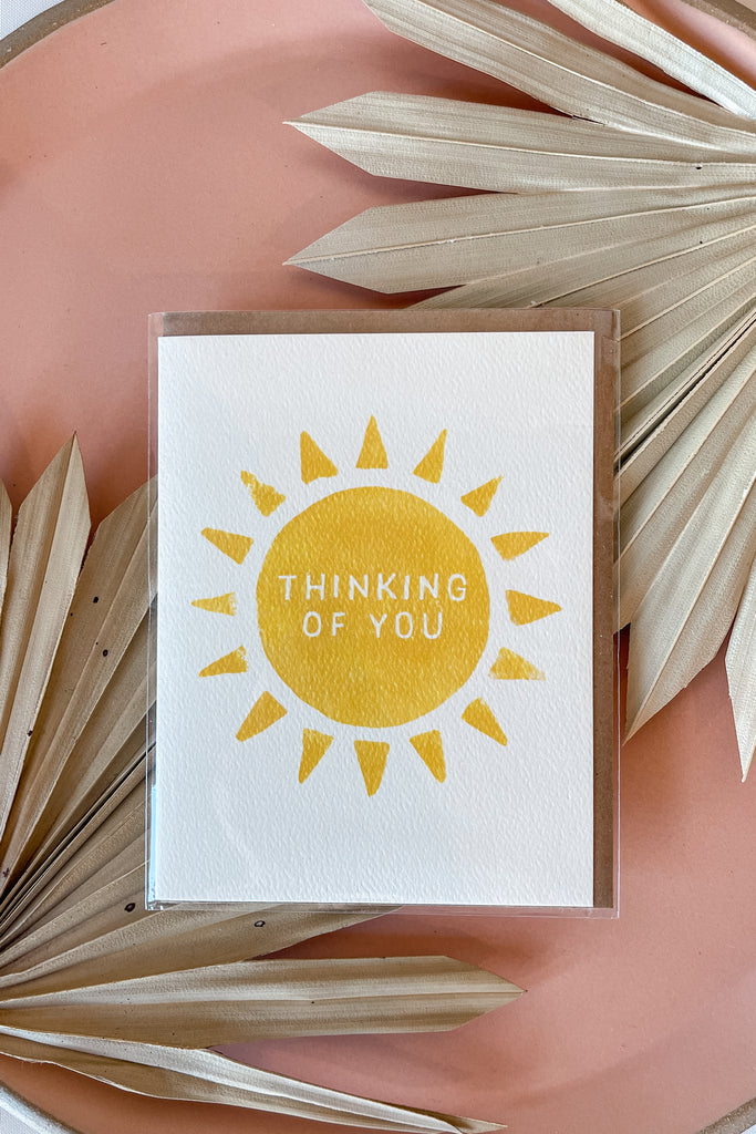 Thinking of You Card - Lifestyle - Pixelated Boutique, online shopping, virginia beach boutique, clothing store, boho, modern bohemian, cute aesthetic store